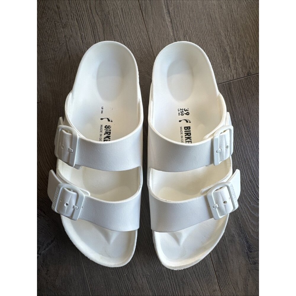 Birkenstock Arizona EVA White Sandals Womens 8 US 39 EU Slip On Comfort with Box - Picture 6 of 12